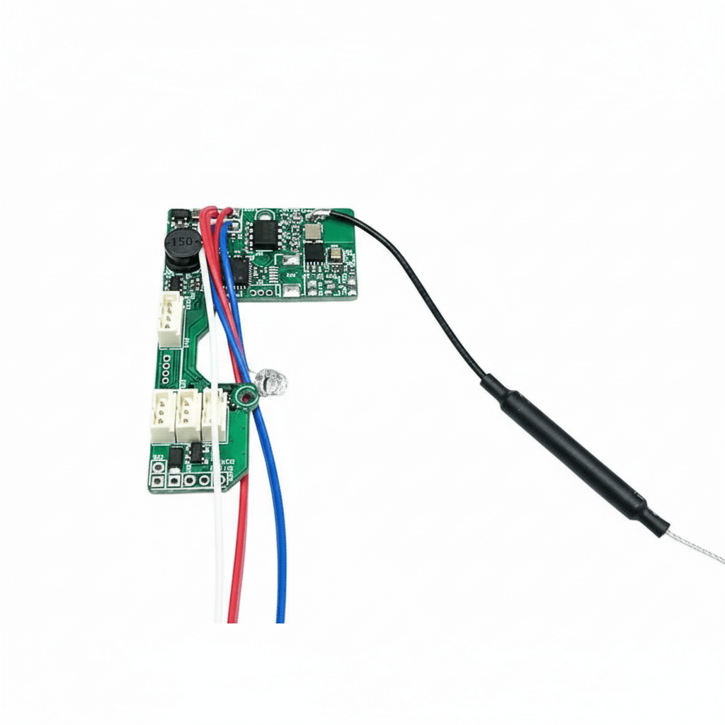 KN-K170R-V01 brushless receiver mainboard with integrated antenna and ports for Kootai F05 Black Hawk RC helicopter.