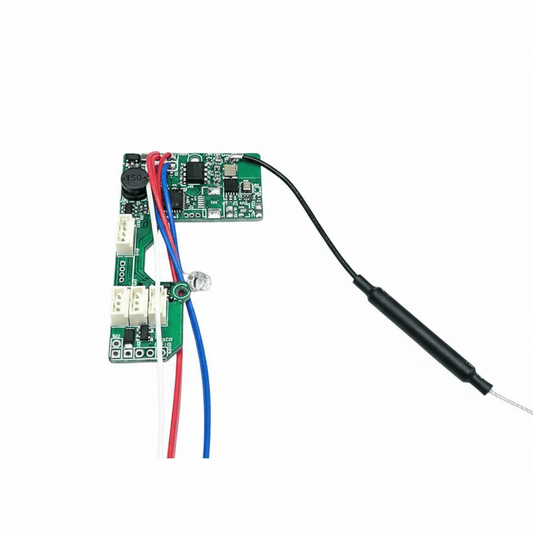 KN-K170R-V01 brushless receiver mainboard with integrated antenna and ports for Kootai F05 Black Hawk RC helicopter.