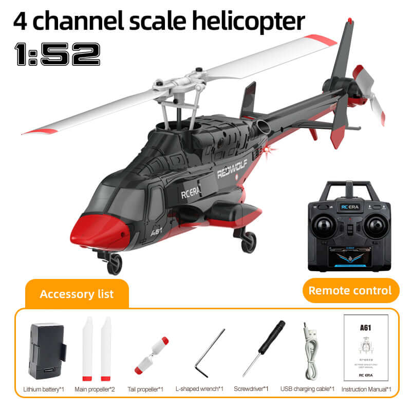 RC ERA A61 Optical-Flow RC Helicopter, Altitude Hold, 2.4GHz, 1–3 Batteries | KIDS TOY LOVER