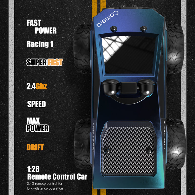 KF29 1:28 FPV Camera RC Car – APP Real-Time Video Off-Road Toy