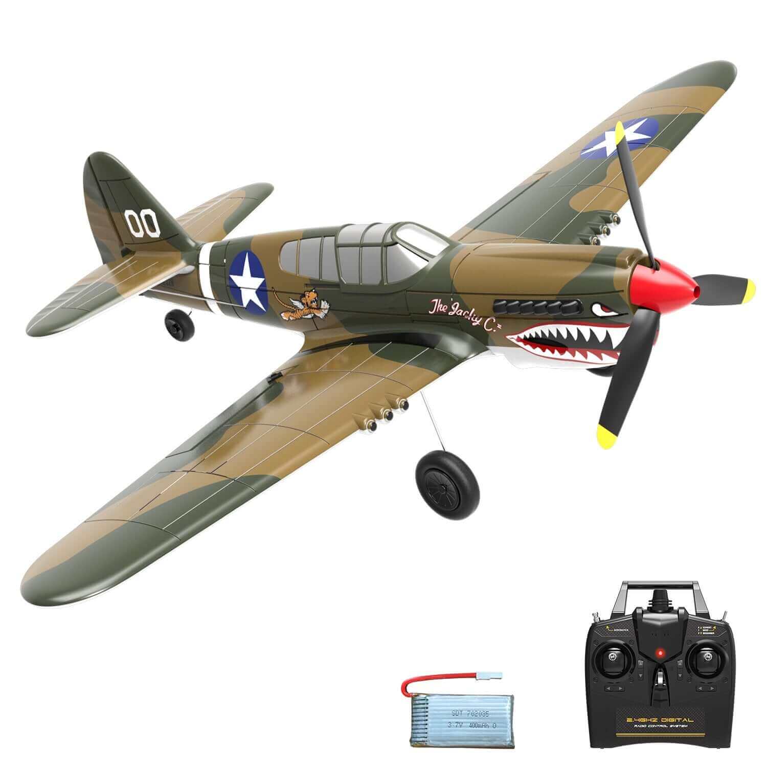  P-40 Warbird RC Fighter: Aerobatic Fun with 400mm Wingspan & 4CH Control | Kids toy lover