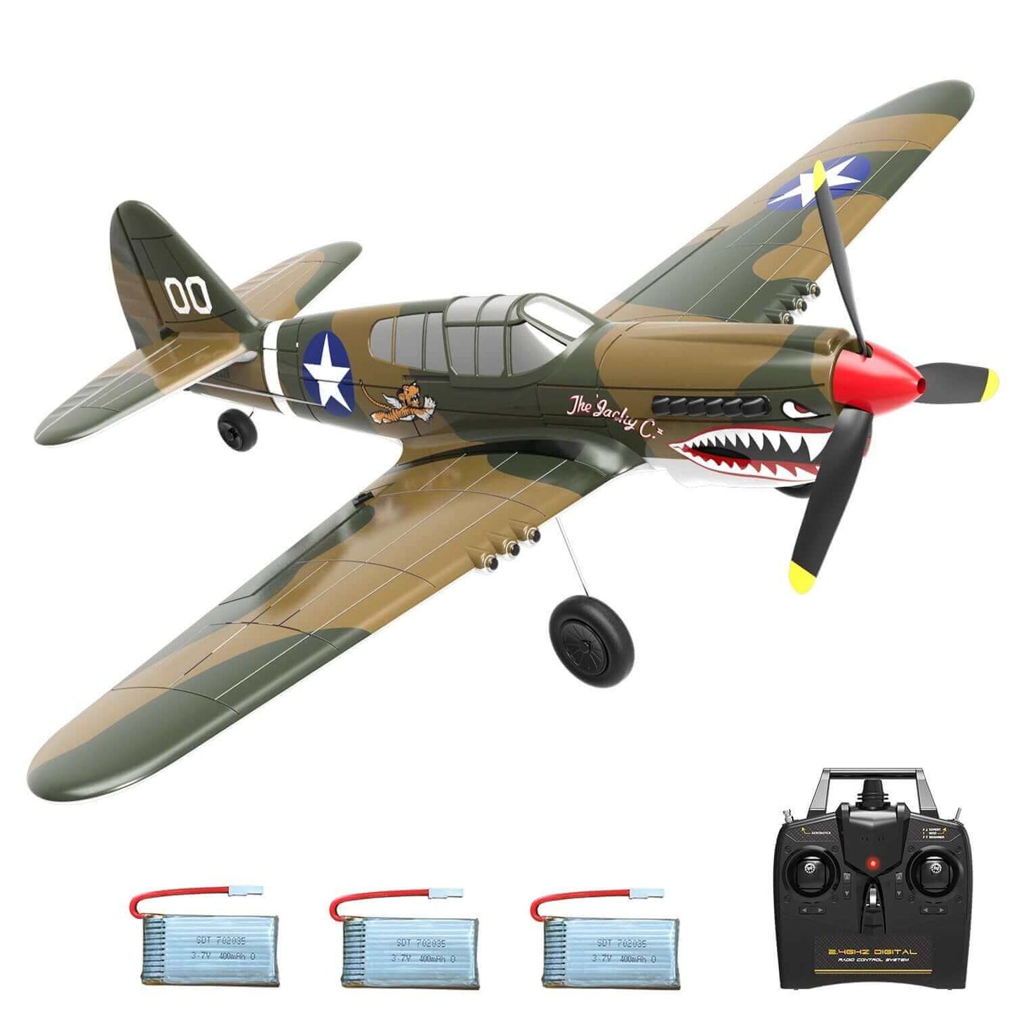  P-40 Warbird RC Fighter: Aerobatic Fun with 400mm Wingspan & 4CH Control | Kids toy lover