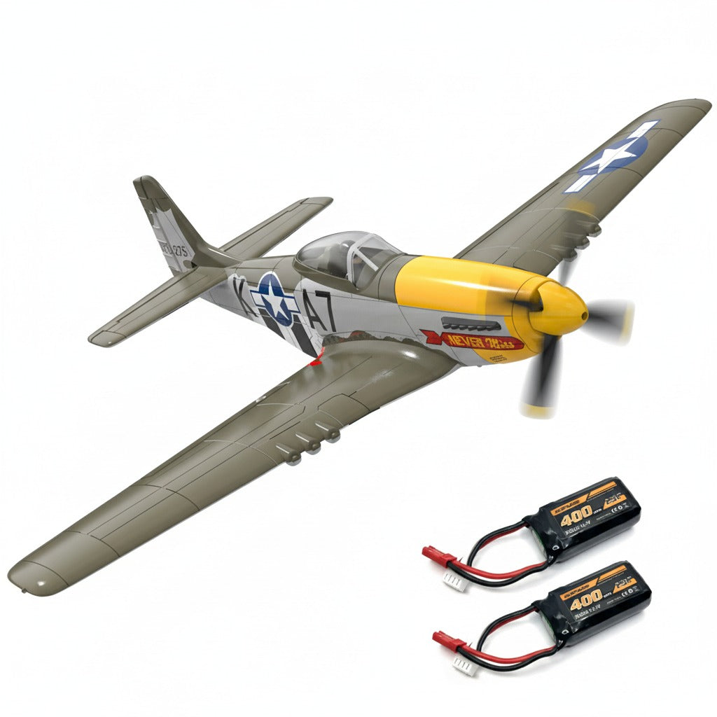 VolantexRC P51D 500mm 4CH RC Airplane, Brushless Motor, XPilot, 3S 400mAh | KIDS TOY LOVER