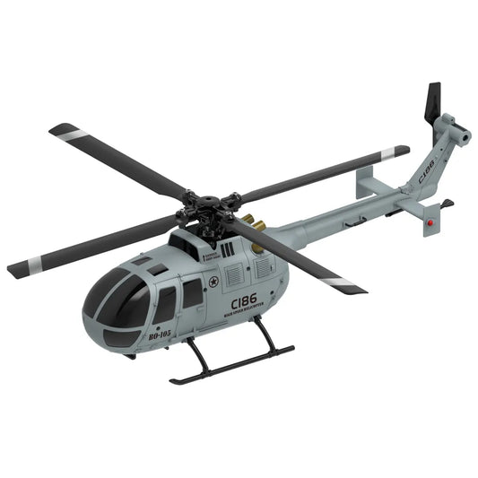Elicottero C186 2.4G RC - 4 eliche, giroscopio a 6 assi, stabilizzazione dell'altezza della pressione dell'aria