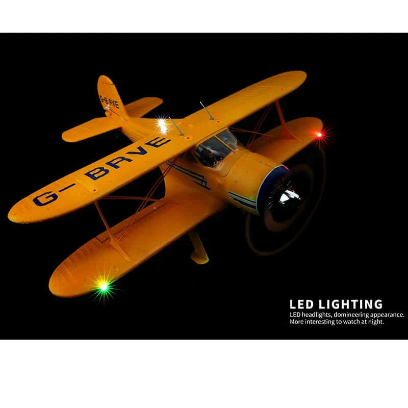2024 WLtoys A300-Beech D17S EPP 4CH RC Biplane: LED, 3D/6G Gyro, Brushless | Kids toy Lover