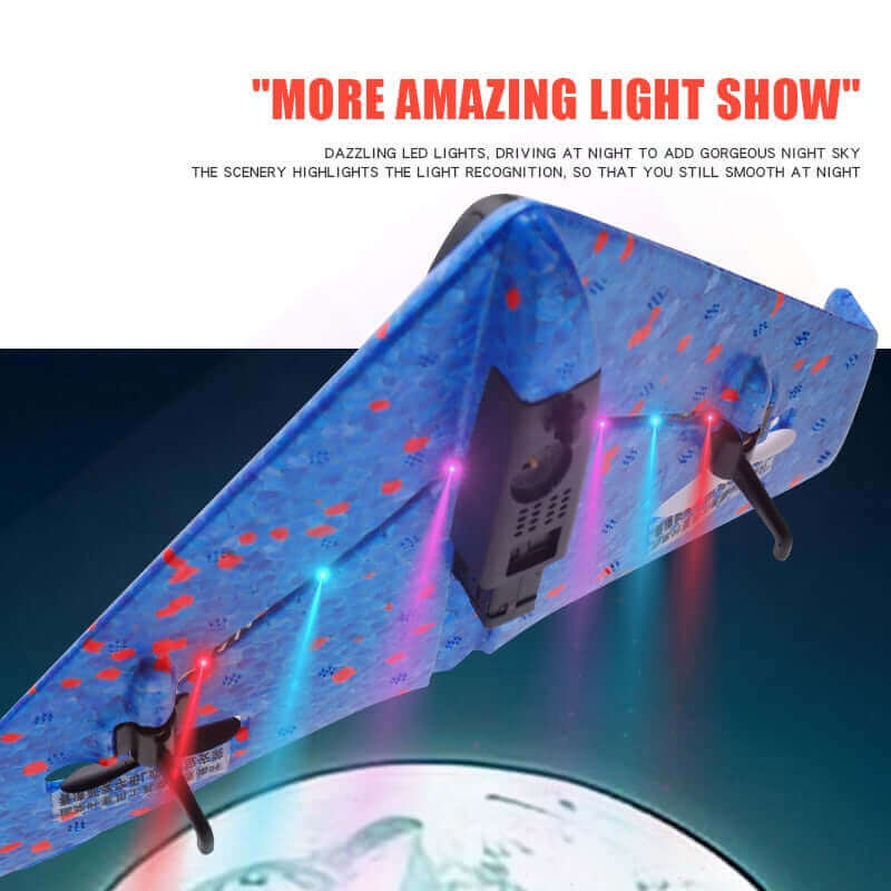 RC 델타 윙 글라이더-내구성있는 낙하 디자인을 갖춘 라디오 제어 항공기-소년을위한 고정 날개 모델 비행기-신나는 야외 비행 장난감-Kidstoylover 