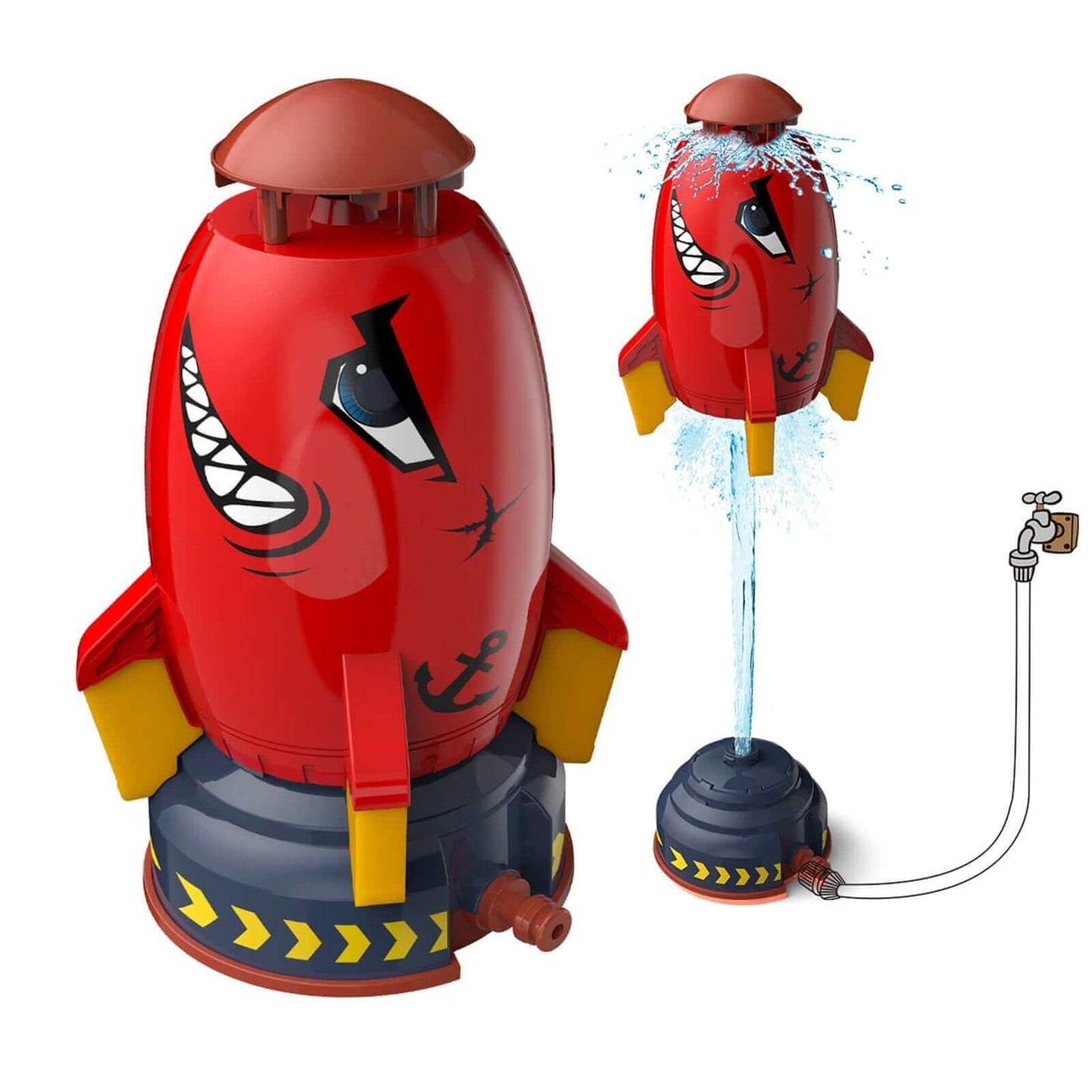आउटडोर रॉकेट लांचर खिलौना-पानी-संचालित उद्यान के लिए मज़ा और इंटरैक्टिव खेलने-'किड्स लॉन छिड़काव पानी स्प्रे रॉकेट