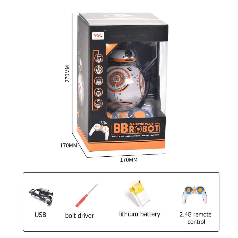Smart BB8 Ball Robot 2.4G RC with Sound & Moves - Kids Toy Lover