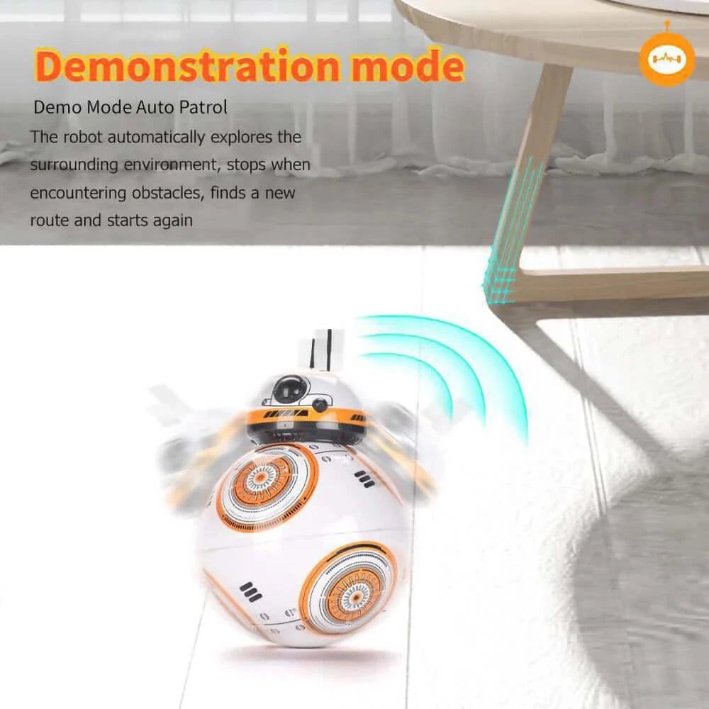 Smart BB8 Ball Robot 2.4G RC with Sound & Moves - Kids Toy