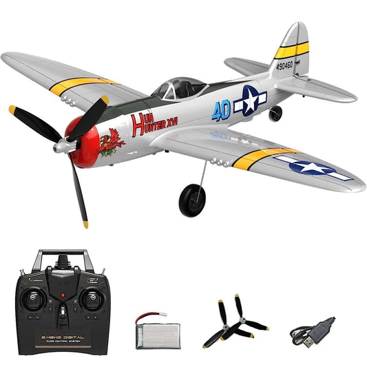 P47 Lightning Warbird RC Fighter, 4Ch RTF with Xpilot, One Key Aerobatics | Kids Toy Lover