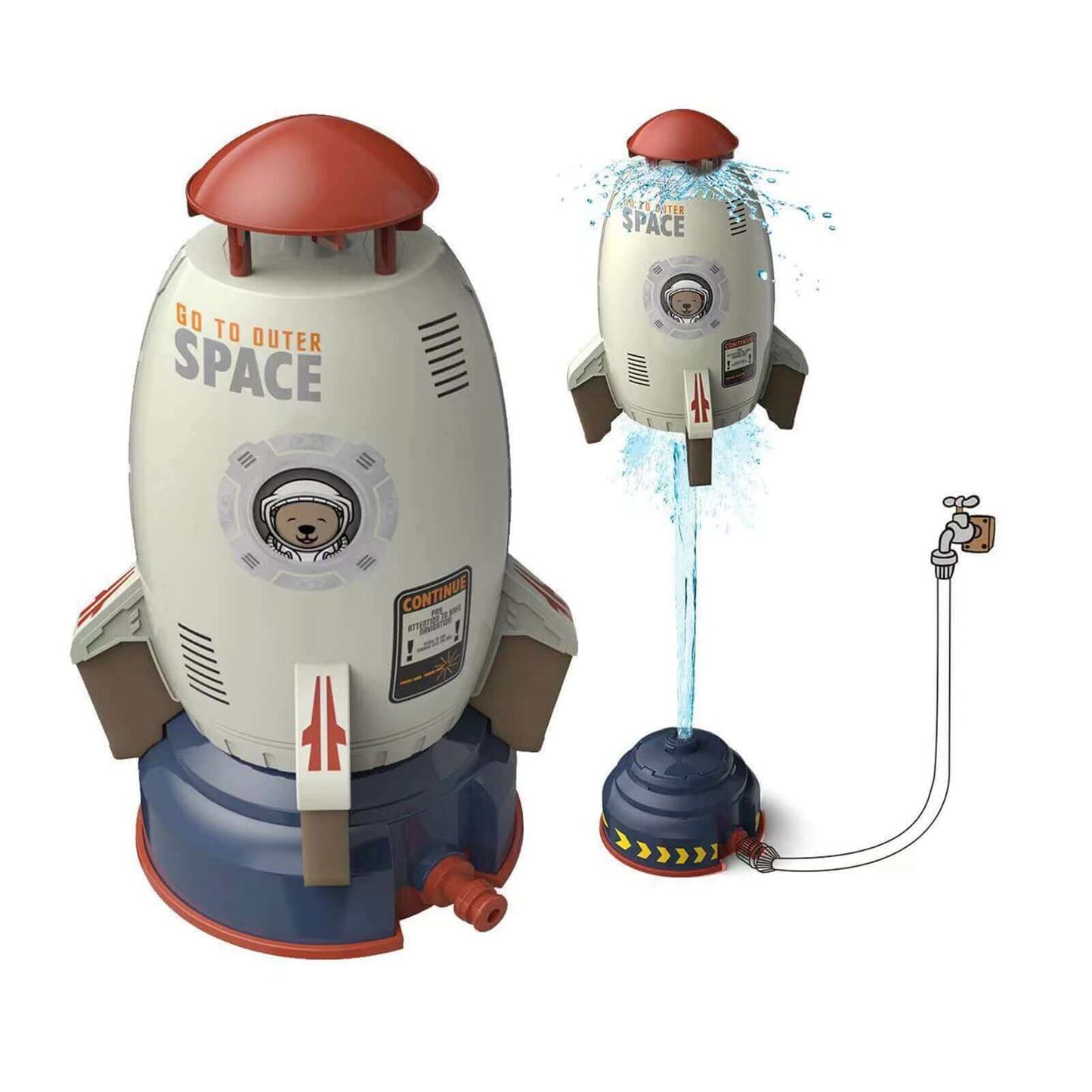 Lance-roquettes en plein air-Gicleur à eau pour jardin et jeux interactifs-Fusée de jet d'eau à gazon pour enfants