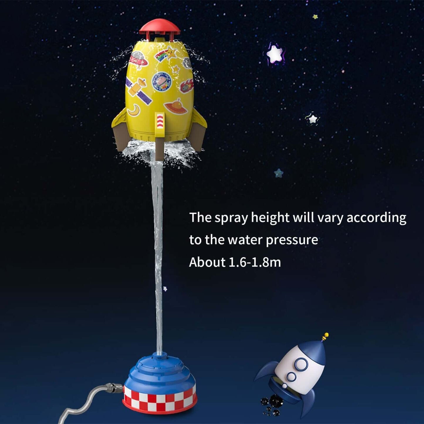 आउटडोर रॉकेट लांचर खिलौना-पानी-संचालित उद्यान के लिए मज़ा और इंटरैक्टिव खेलने-'किड्स लॉन छिड़काव पानी स्प्रे रॉकेट