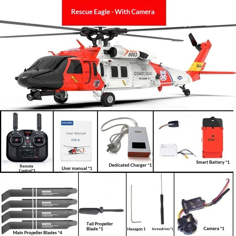 YuXiang F09-S Coast Guard UH60 RC helicopter version with camera