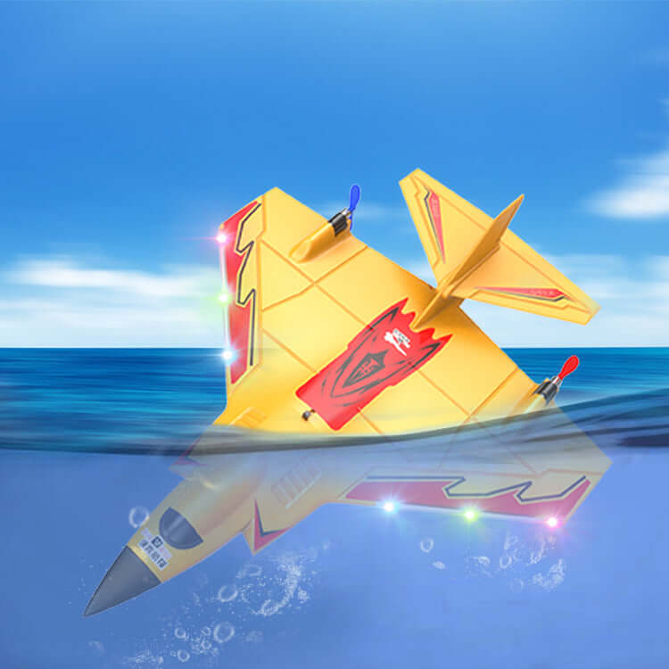 X320 Sea-Land-Air RC Glider EPP Foam Plane with LED Lights – Long Flight Time in water with colorful lights.