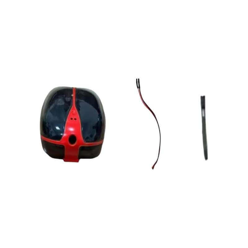 Red replacement cockpit canopy for RC ERA C190 scale brushless helicopter.