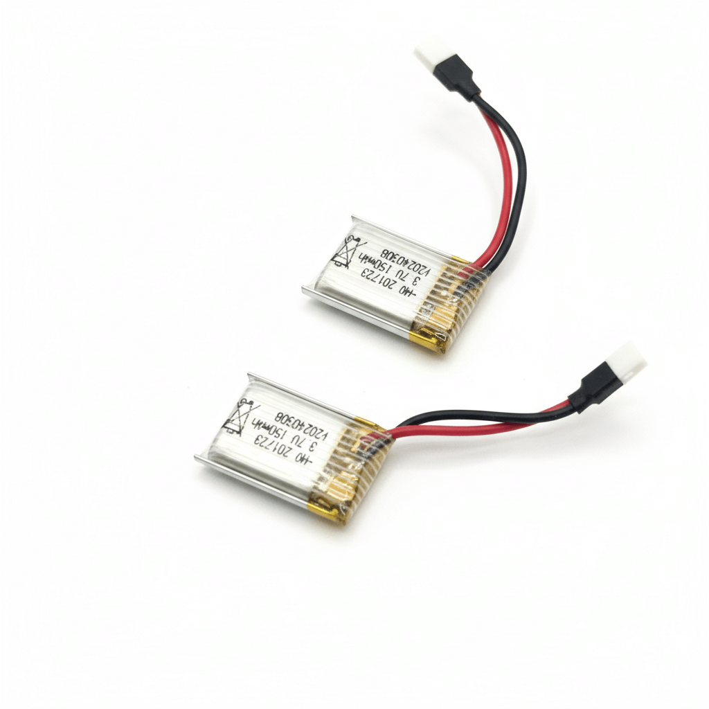 FX SU-35 RC Airplane 3.7V 150mAh 1S LiPo Battery (2/3/4 Pack) showing two battery packs with wires.