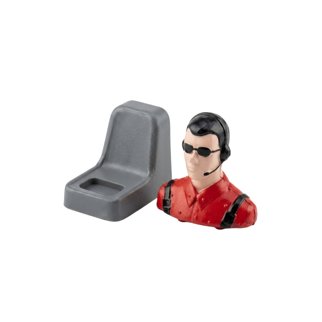 Set de Detalles de Cabina Wltoys A310 - Cabeza y Asiento de Piloto EPP para Beech D17S (Verde/Rojo)