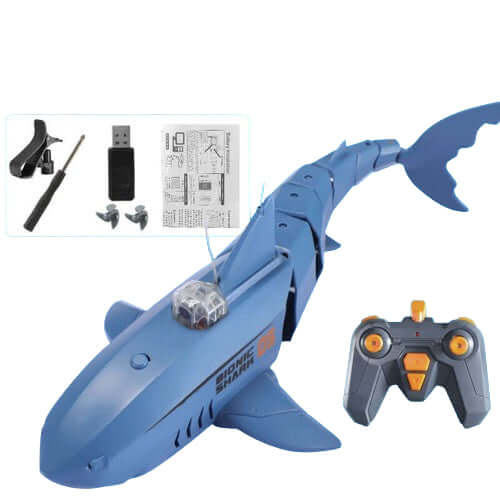 RC-U-Boote mit Unterwasserkameras – ferngesteuerter Hai-Tierroboter auf ferngesteuerten Booten, Spielzeug für Kinder