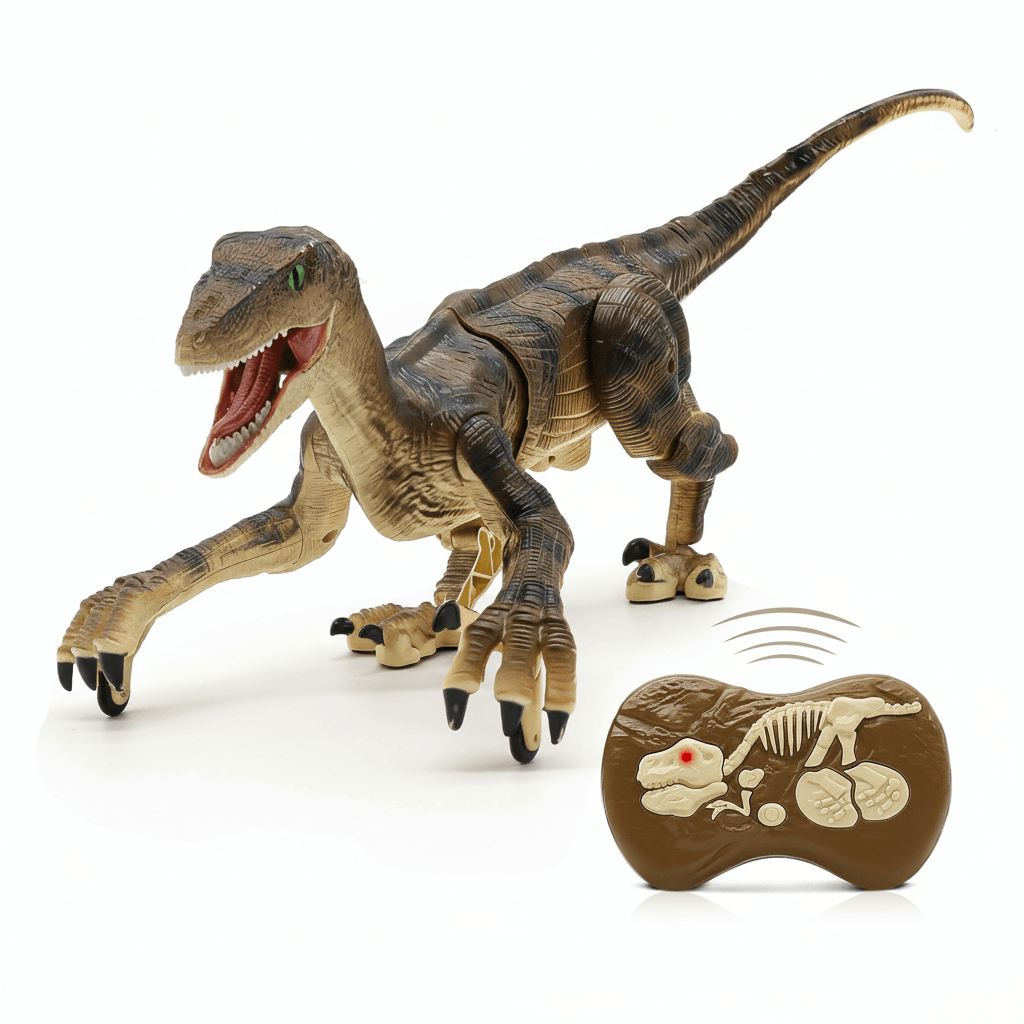 RC Velociraptor Dinosaur Toy with LED Lights & Roaring Sounds - Jurassic Fun | KIDS TOY LOVER