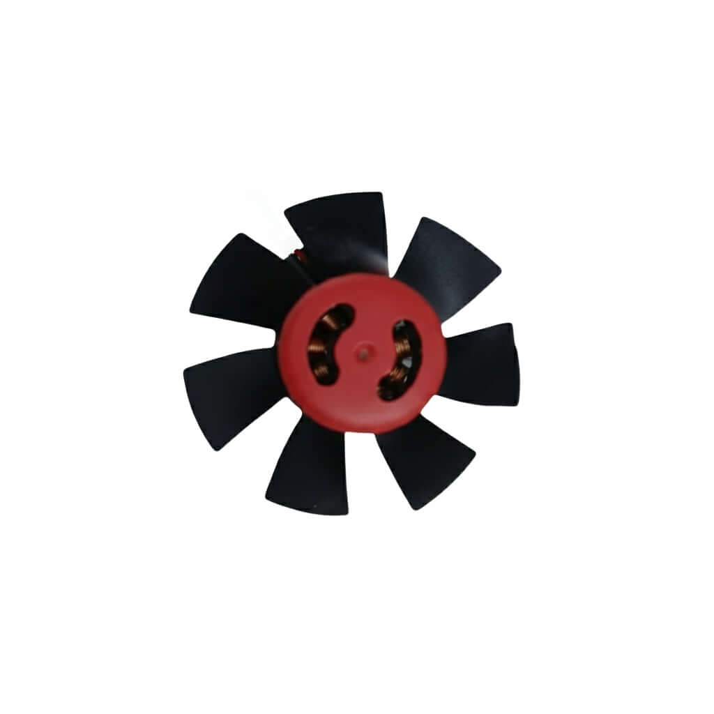 Red high-efficiency tail rotor blades for RC ERA C190 brushless RC helicopter.