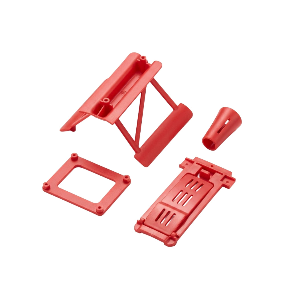 Wltoys A310 Body Plastic Parts Set - Wing Mount, Tail Gear & Battery Cover（Green/Red）
