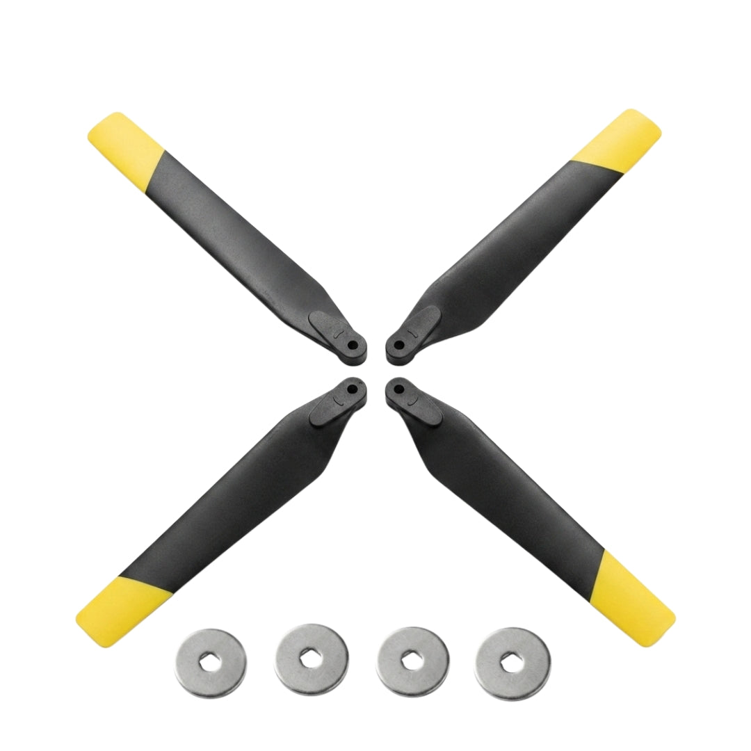 Yellow-tip main rotor blades with washers for RC ERA C180 BO105 brushless RC helicopter