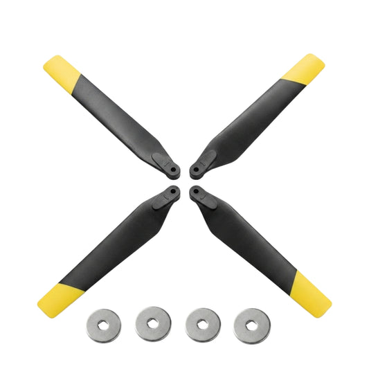 Yellow-tip main rotor blades with washers for RC ERA C180 BO105 brushless RC helicopter
