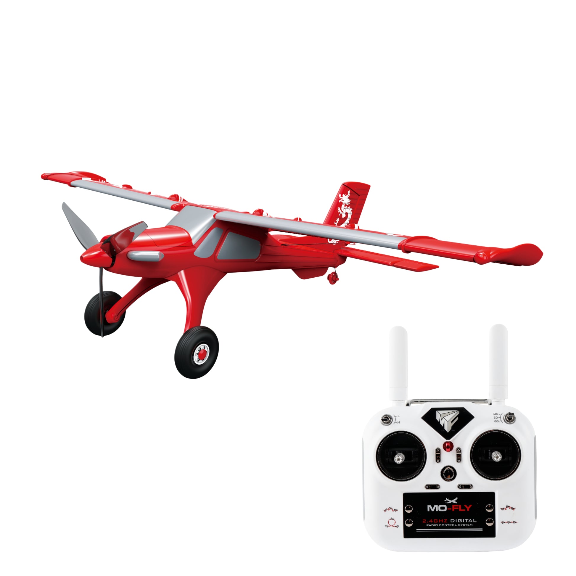 MF-X7 rotes RC Plane mit beigefügter weißer Fernsteuerung