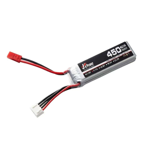 VolantexRC F-16 Falcon Brushless RC Jet replacement 11.1V 450mAh 3S 75C Lipo battery with Red JST connector.