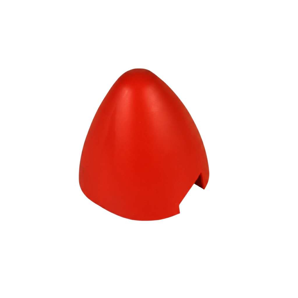 Bright red aerodynamic nose cone spinner for the P51D Mustang 750mm Expert RC Warbird.