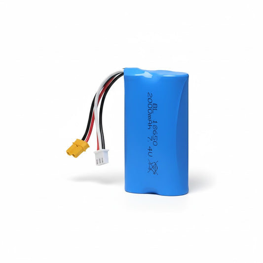 Batería Li-ion 2S 18650 de 7.4V 2000mAh con conector XT30 para Radiomaster TX16S