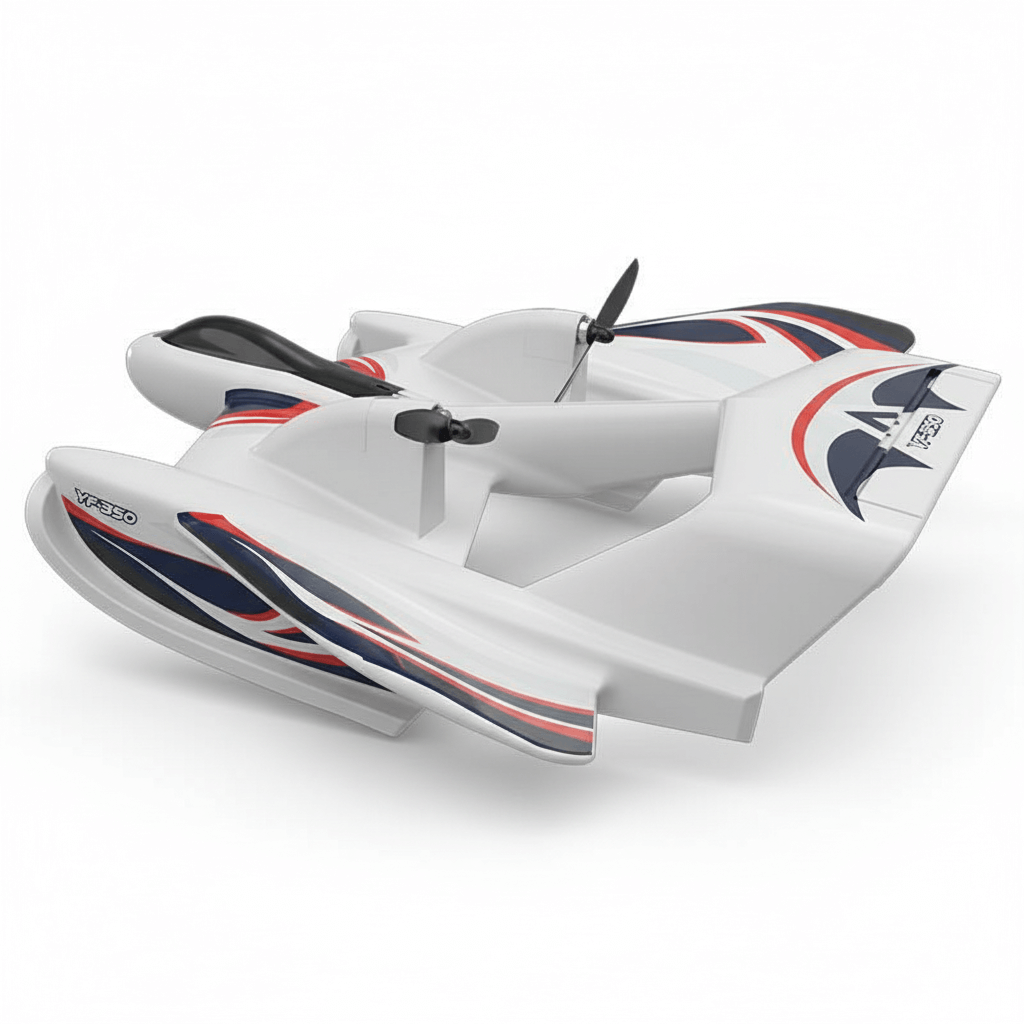 Kidstoylover Sea, Land, Air Glider with Gyro & LED for all terrains, featuring a sleek design and ready for adventure.