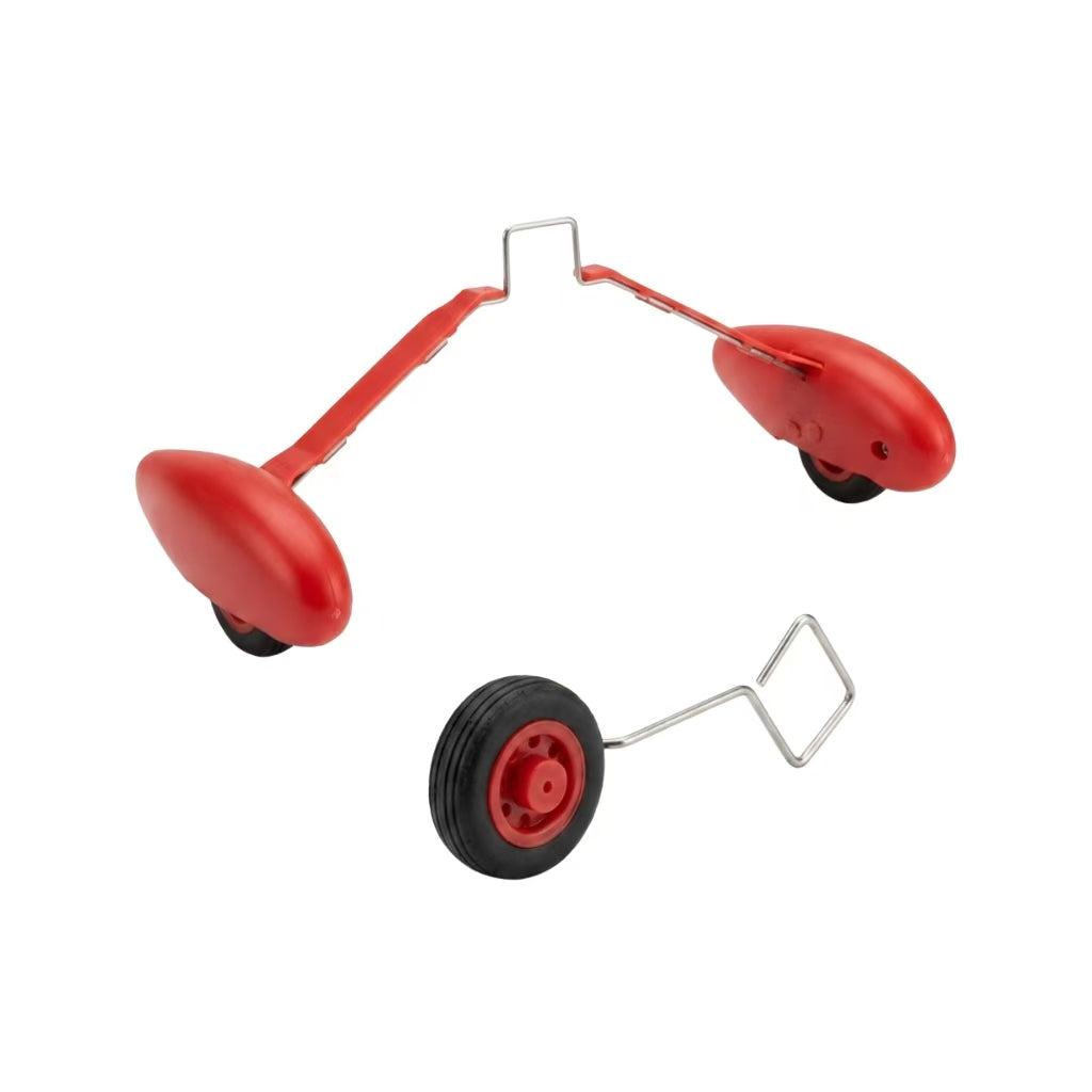 Wltoys A310 Beech D17S Landing Gear Set - Complete Wheels, Struts & Fairings（Green/Red）