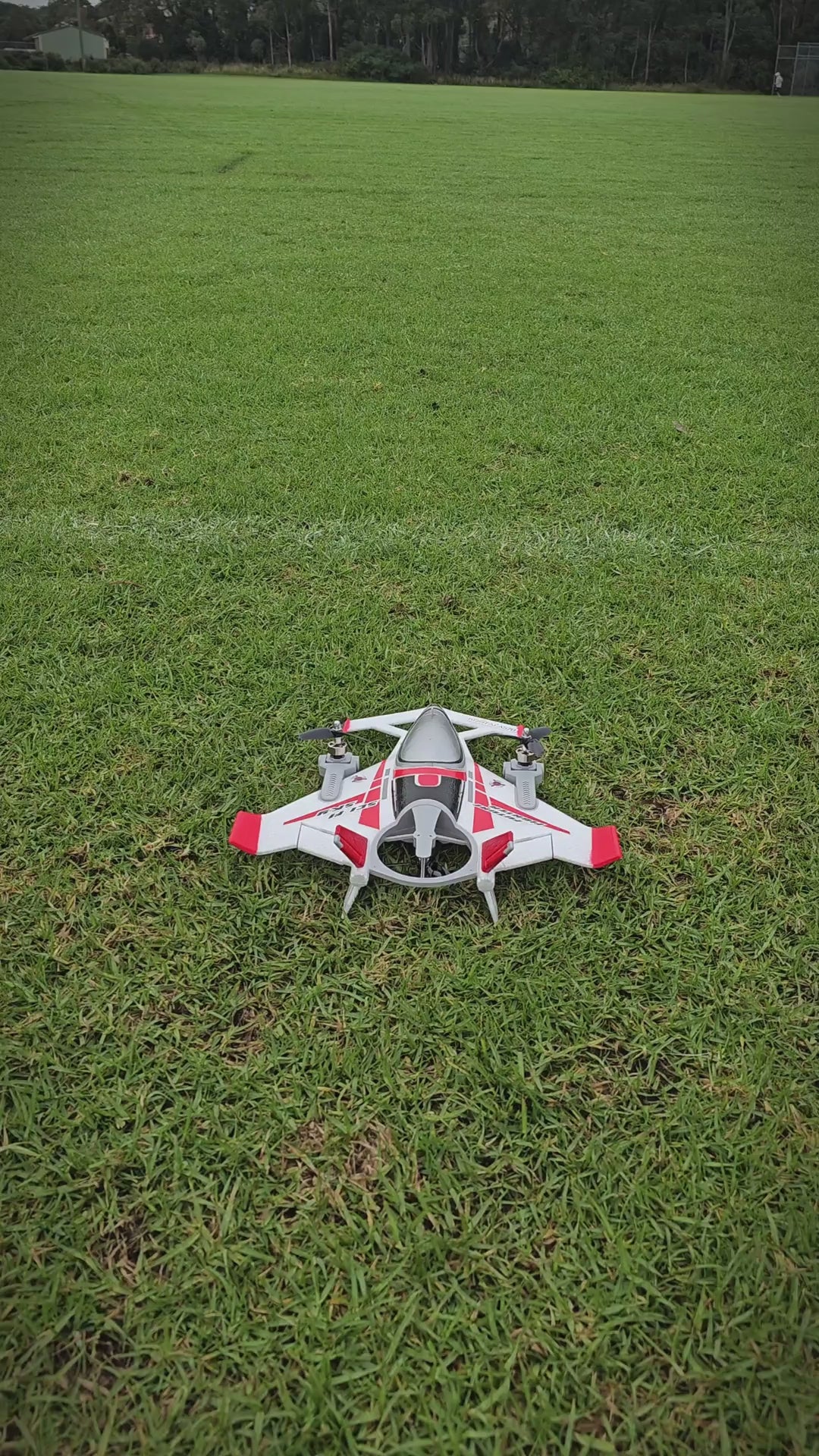 QIDI 570 VTOL RC airplane close-up and outdoor flight demonstration by Mitch Cooper