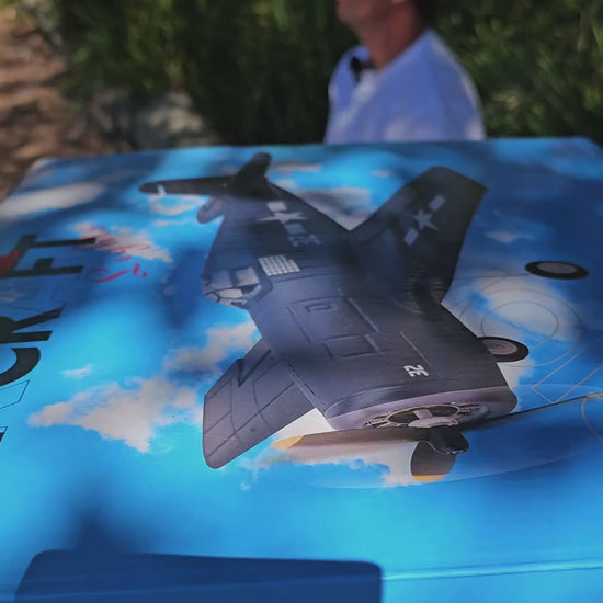 FX9503 RC warbird product close-up and outdoor demonstration by Mitch Cooper