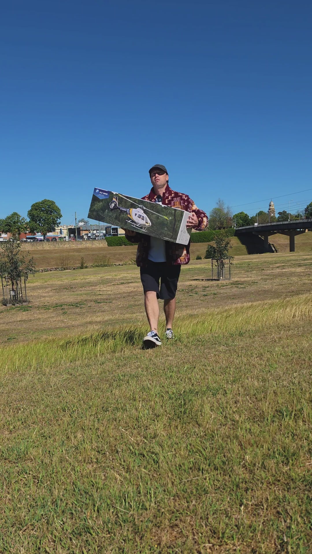 Fly Wing EC135 470L scale RC helicopter unboxing and outdoor flight demonstration by Mitch Cooper