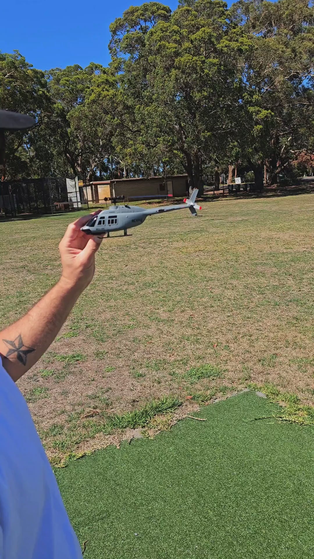 RC ERA A60 Bell-206 RC helicopter close-up and outdoor flight demonstration by Mitch Cooper