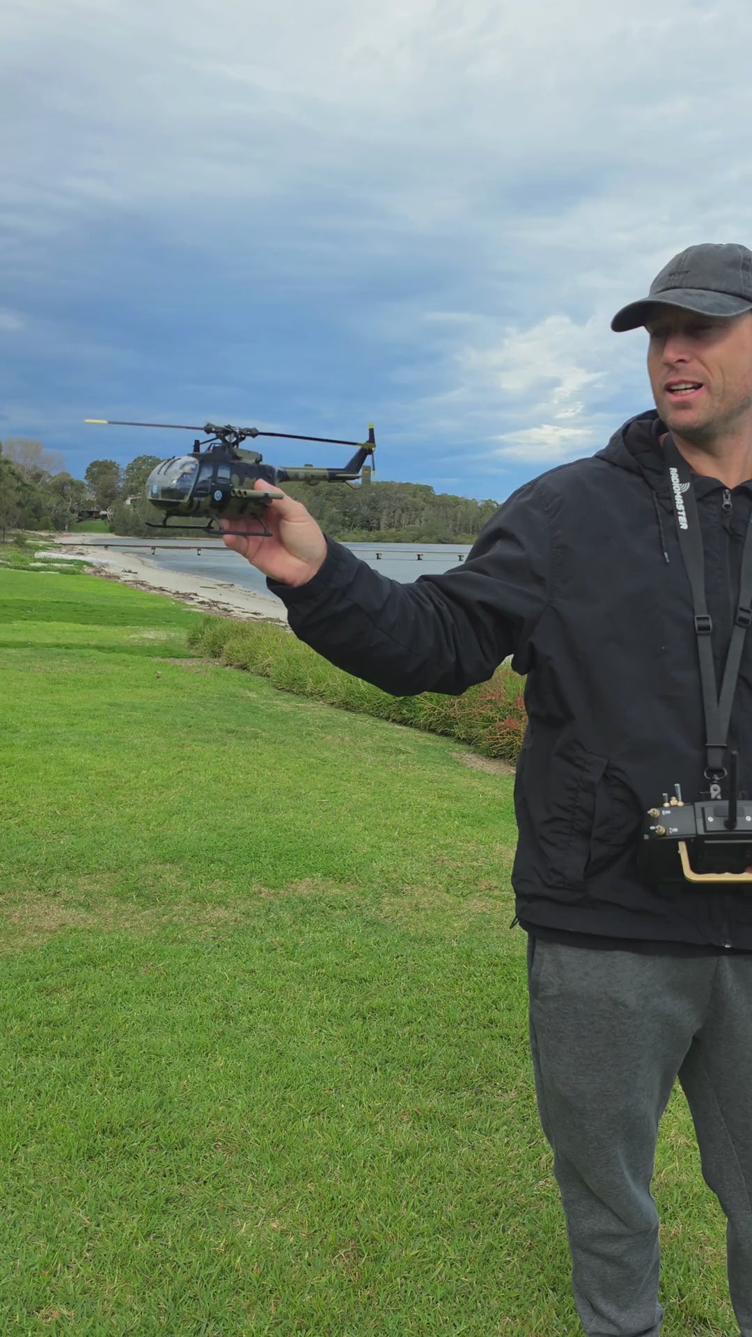 RC ERA C180 BO105 RC helicopter close-up and outdoor flight demonstration by Mitch Cooper