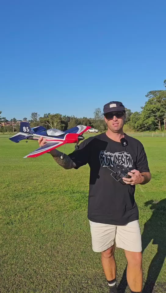 FX9706 RC aerobatic airplane outdoor flight demonstration by Mitch Cooper