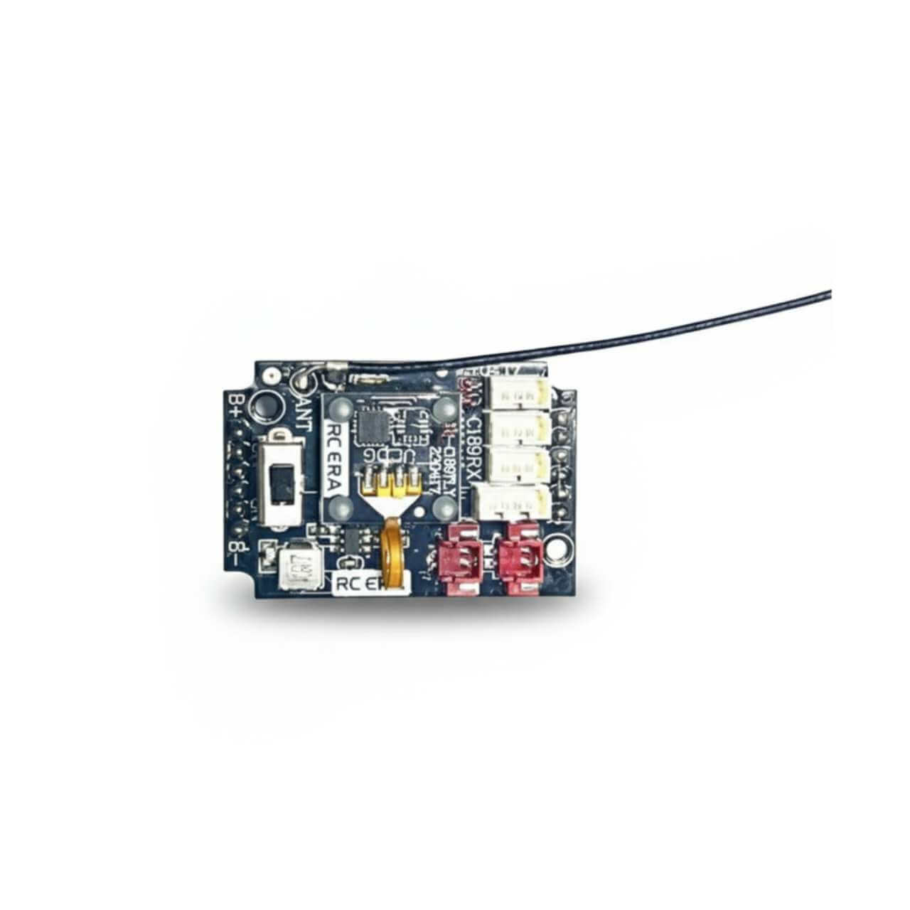 RC ERA C189 receiver mainboard with integrated gyroscope and altitude hold sensors.