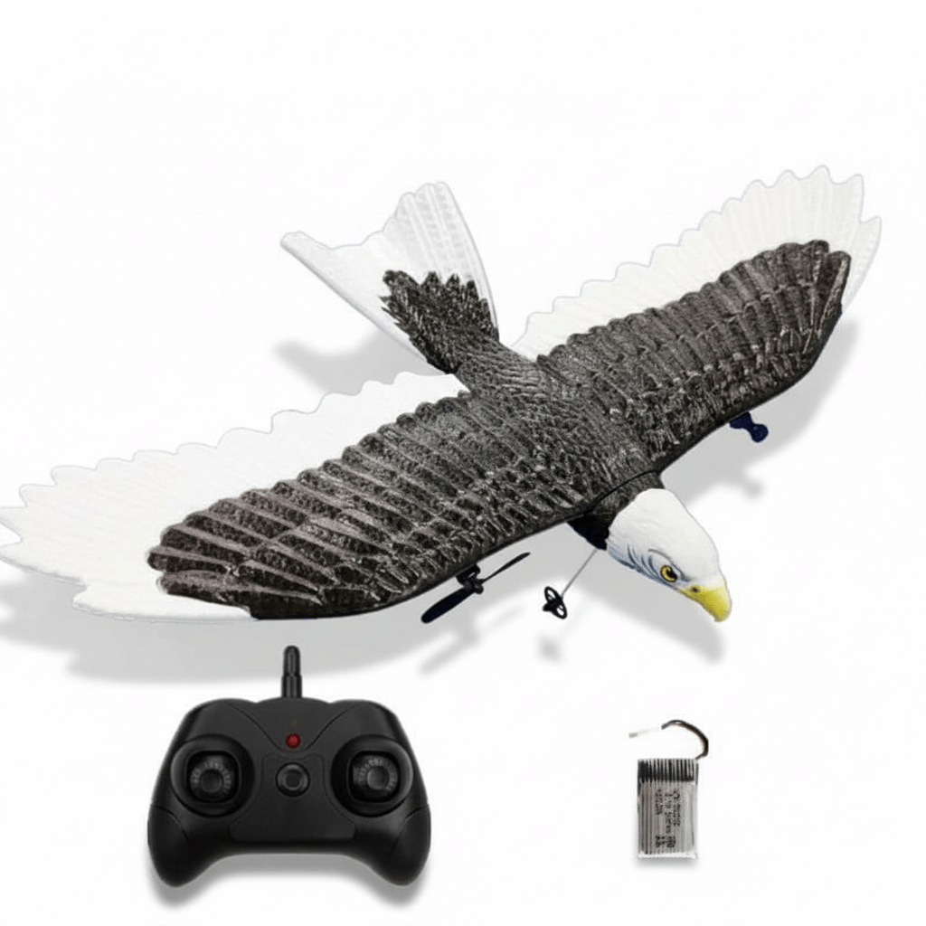 405mm Wingspan Eagle RC Aircraft - 2.4G Remote Control Foam Glider for Kids flying with remote control