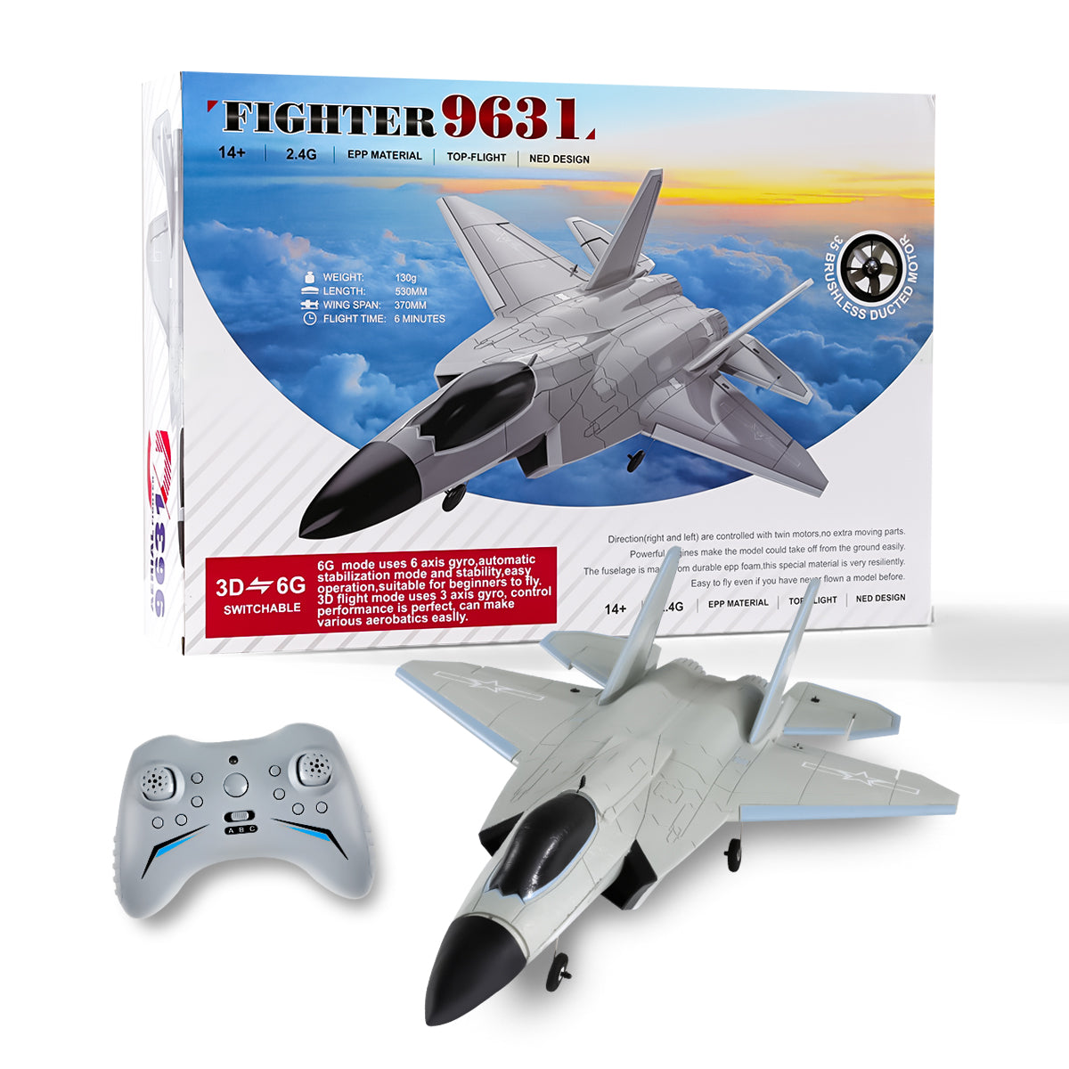 FX9631 J-35 RC Ducted Fan Jet - 4CH Brushless Stealth Fighter Airplane
