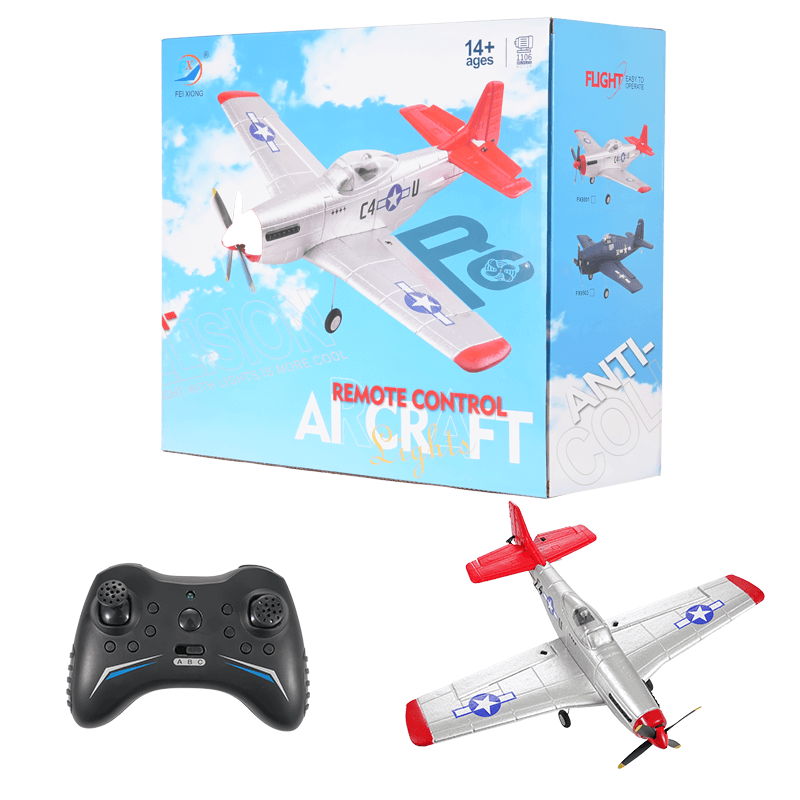 FX9501 P-51 Mustang 400mm 4CH Brushless RC Airplane Warbird with 6-Axis Gyro and remote control.
