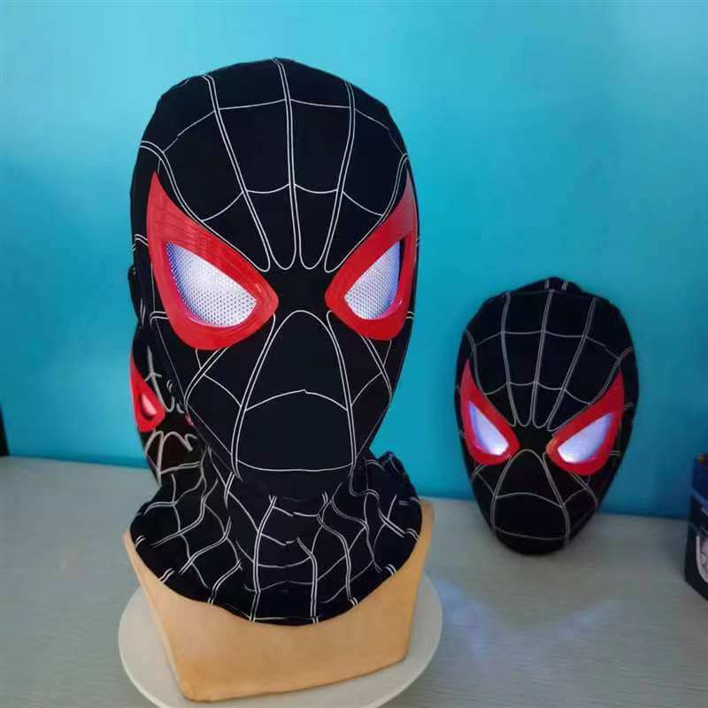 Mascara Spiderman Headgear Mask Cosplay Moving Eyes Electronic Mask Spider  Man Remote Control Elastic Toys Adults Kids Gift