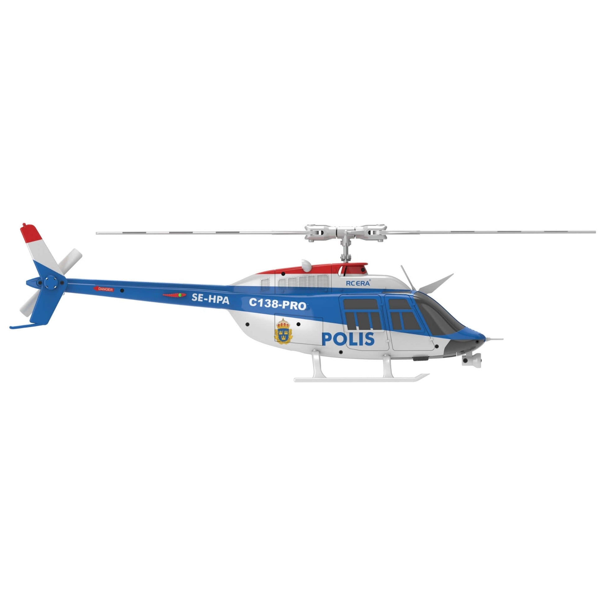 RC ERA C138 PRO 6CH Brushless Police RC Helicopter with Optical Flow & LED Lights | KIDS TOY LOVER
