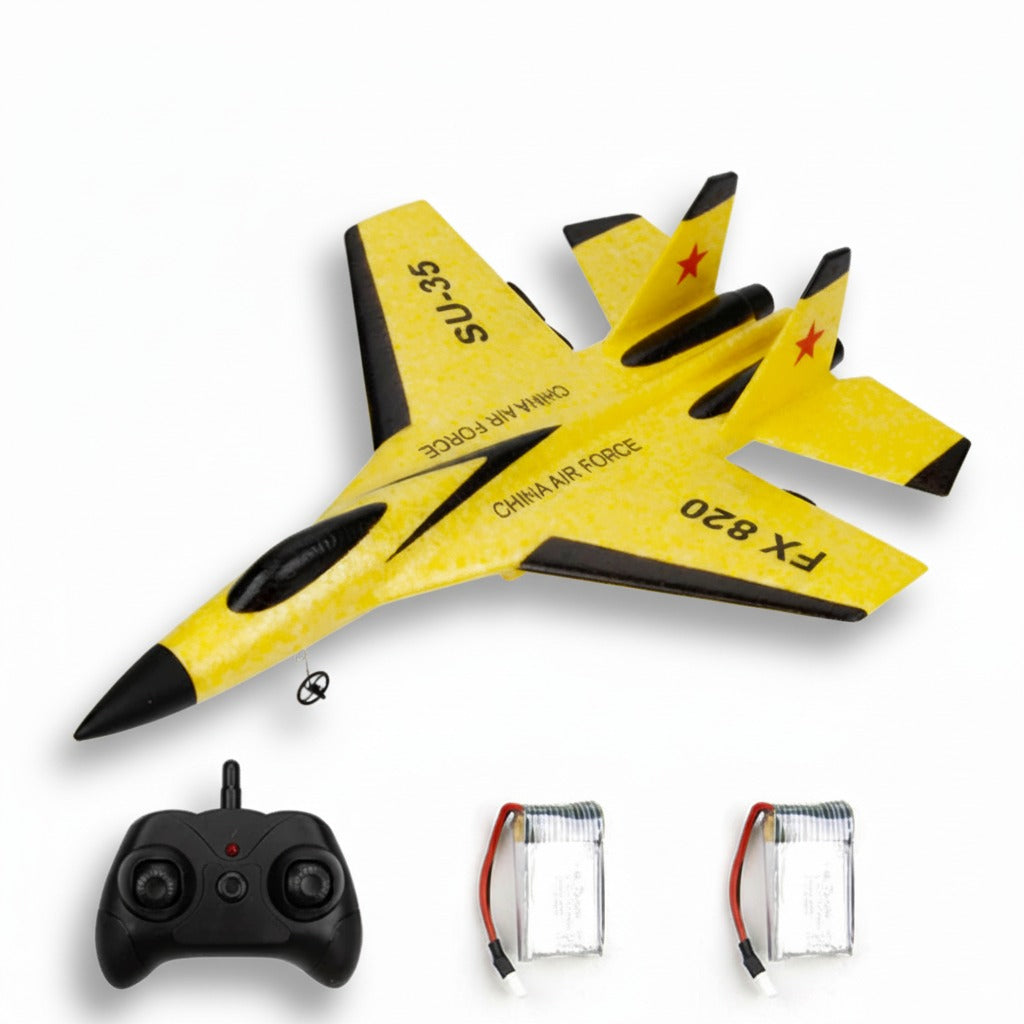 FX SU-35 RC Airplane 2.4G EPP Foam Fighter Glider – RC Plane for Kids with remote control and batteries included.