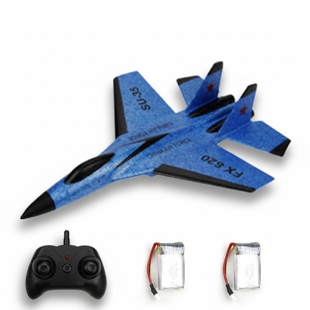 FX SU-35 RC Airplane 2.4G EPP Foam Fighter Glider – RC Plane for Kids with remote control and batteries.