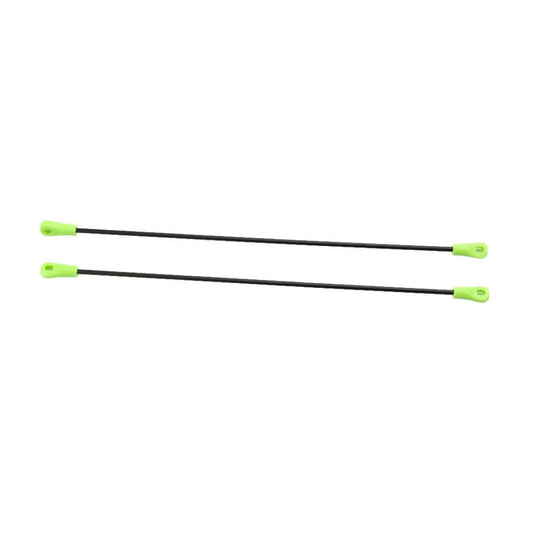 Wltoys A310 Beech D17S RC Biplane replacement carbon fiber wing connect rods with green ABS ball heads.