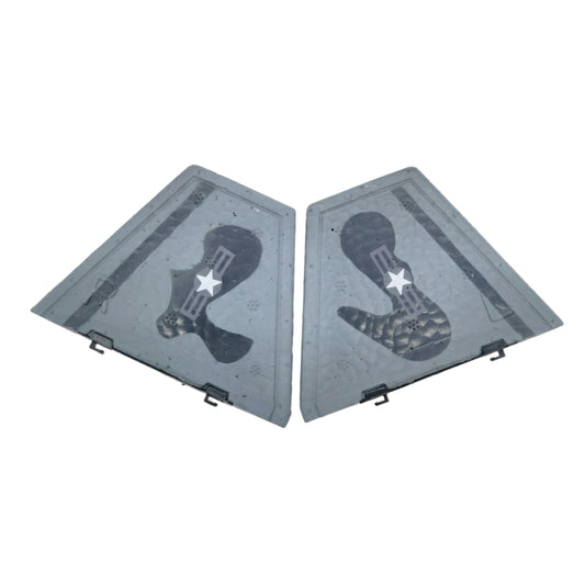 Camouflage gray replacement tail vertical fins and wing set for F22 RC fighter jet repair
