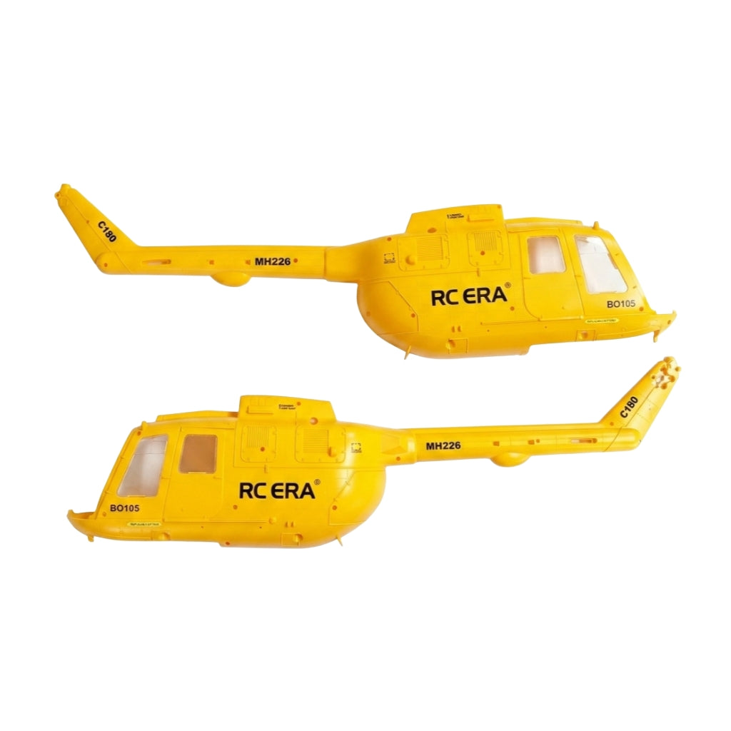RC ERA C180 full body fuselage canopy shell with windows set in yellow